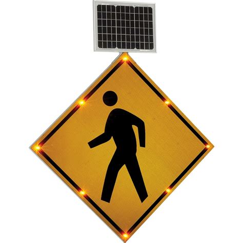solar powered led pedestrian crossing sign
